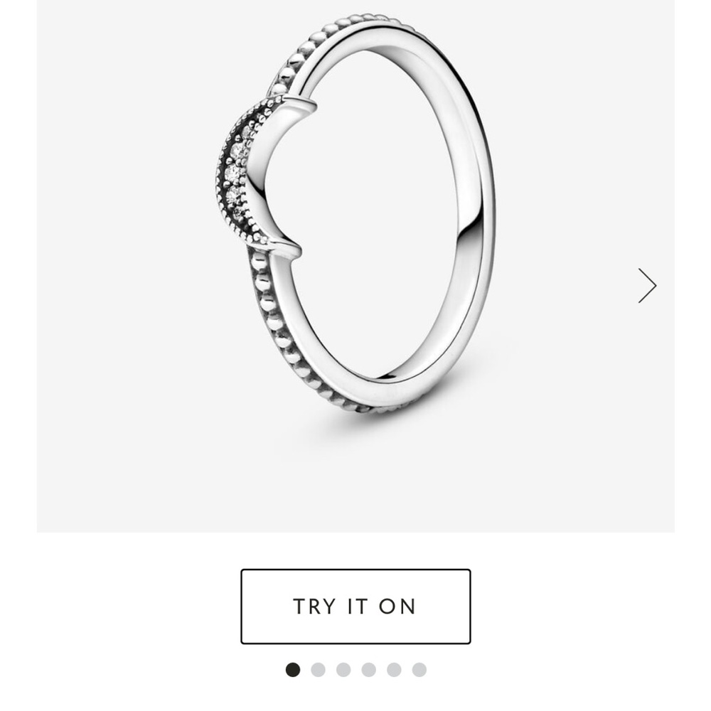 Pandora crescent moon ring